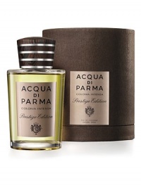 Certain men go for high intensity, in life, in their personal style and in their fragrance. Colonia Intensa is a unique match of woods and leather, creating an intensely masculine scent. A discrete but assertive, fragrance. Notes of Calabrian Bergamot, Sicilian lemon, cardamom, ginger, myrtle artemisia, neroli, leather accord, cedar wood, gaiac, patchouli, benzoin and musk. The limited edition bottle features a handsome wenge wood cap accented by thin strips of bronze metal. 6 oz. Certain men go for high intensity, in life, in their personal style and in their fragrance. Colonia Intensa is a unique match of woods and leather, creating an intensely masculine scent. A discrete but assertive, fragrance. Notes of Calabrian Bergamot, Sicilian lemon, cardamom, ginger, myrtle artemisia, neroli, leather accord, cedar wood, gaiac, patchouli, benzoin and musk. The limited edition bottle features a handsome wenge wood cap accented by thin strips of bronze metal. 6 oz.