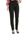 Charter Club's ponte-knit pants become polished essentials, thanks to a tailored tuxedo stripe at the outer leg.