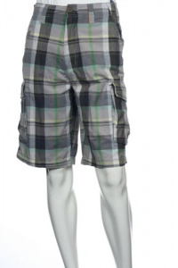 American Rag Plaids (Small) Green Combo (grey, green, black and orange) Cargo Shorts American Rag Plaids (Small) Green Combo (grey, green, black and orange) Cargo Shorts
