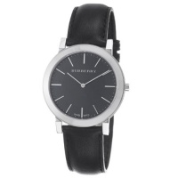 Burberry Men's BU2351 Slim Black Dial Black Leather Strap Quartz Watch Burberry Men's BU2351 Slim Black Dial Black Leather Strap Quartz Watch