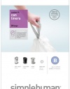 simplehuman Custom Fit Trash Can Liner B, 30 ct, 6 Liters / 1.6 Gallons