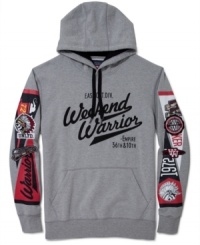 Your two-day uniform. Kick back and relax in this graphic hoodie from Ecko Unltd. Your two-day uniform. Kick back and relax in this graphic hoodie from Ecko Unltd.