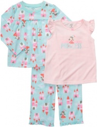 Carters Baby Girls Three Piece Princess Pajama Set 12 - 24 Months (18 months)