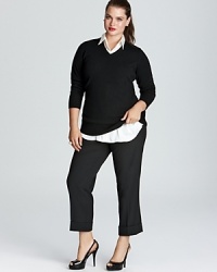 At the perfect length, this C by Bloomingdale's Plus cashmere tunic pairs with sleek leggings for easy chic-the perfect look when you're headed to lunch with the girls or out shopping the boutiques. At the perfect length, this C by Bloomingdale's Plus cashmere tunic pairs with sleek leggings for easy chic-the perfect look when you're headed to lunch with the girls or out shopping the boutiques.