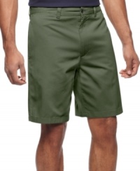 Elevate your warm-weather style with the clean lines of these flat-front shorts from Club Room. Elevate your warm-weather style with the clean lines of these flat-front shorts from Club Room.