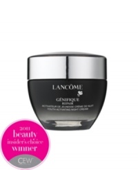 You sleep. Genes don't. Wake up to visibly repaired skin. As if you've slept at least 2 extra hours(1) During the night, the speed of cell regeneration doubles. By screening over 4,000 genes, our laboratories identified the genes responsible for making this activity happen. Today, Lancôme creates Genifique Repair, out first night care that boosts the activity of genes.(2) Visibly repair and restore your skin while you sleep. The first morning, skin looks smoother and fresher. Night after night, skin is visibly younger and rested, as if you had slept at least 2 extra hours.(1) You sleep. Genes don't. Wake up to visibly repaired skin. As if you've slept at least 2 extra hours(1) During the night, the speed of cell regeneration doubles. By screening over 4,000 genes, our laboratories identified the genes responsible for making this activity happen. Today, Lancôme creates Genifique Repair, out first night care that boosts the activity of genes.(2) Visibly repair and restore your skin while you sleep. The first morning, skin looks smoother and fresher. Night after night, skin is visibly younger and rested, as if you had slept at least 2 extra hours.(1)
