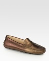 Shimmering metallic leather forms this preppy staple with a rubber sole. Metallic leather upperLeather liningRubber solePadded insoleMade in Italy