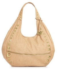 Play up your inner party girl with this rocker-chic inspired satchel from Red by Marc Ecko. Glam, gold-tone pyramid detail adds instant allure, while the roomy interior offers discrete pockets to keep your must-haves secure. Play up your inner party girl with this rocker-chic inspired satchel from Red by Marc Ecko. Glam, gold-tone pyramid detail adds instant allure, while the roomy interior offers discrete pockets to keep your must-haves secure.