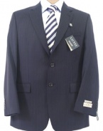 Ralph Lauren Mens Navy Blue Pinstripe Wool Sport Coat Jacket