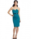 Catherine Malandrino Women's Strapless Dress, Aqua, Petite