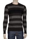 Vince Mens Cashmere Crew Neck Sweater XX-Large XXL Euro 56 Brown Black Gray Stripes Crewneck