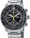 Seiko Men's SNA411 Flight Alarm Chronograph Watch