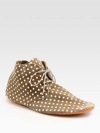 EXCLUSIVELY AT SAKS.COM. Charming polka dots adorn this Italian suede silhouette with a lace-up front. Suede upperLeather liningRubber solePadded insoleMade in ItalyOUR FIT MODEL RECOMMENDS ordering ½ size down as this style runs large. EXCLUSIVELY AT SAKS.COM. Charming polka dots adorn this Italian suede silhouette with a lace-up front. Suede upperLeather liningRubber solePadded insoleMade in ItalyOUR FIT MODEL RECOMMENDS ordering ½ size down as this style runs large.