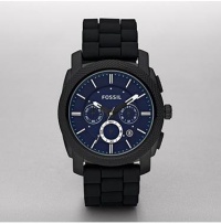Fossil Men's FS4605 Rubber Analog with Blue Dial Watch Fossil Men's FS4605 Rubber Analog with Blue Dial Watch