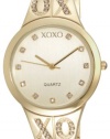 XOXO Women's XO5217 Gold Dial Gold-tone Half Cuff and Half Bracelet Watch