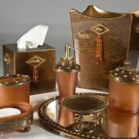 The grandeur of traditions comes to life with these beautifully crafted bathroom accessories. Bolshoi is electroplated in precious metals, hand enameled, and embellished with natural stones. The grandeur of traditions comes to life with these beautifully crafted bathroom accessories. Bolshoi is electroplated in precious metals, hand enameled, and embellished with natural stones.