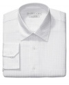 A subtle check makes this Geoffrey Beene dress shirt a sophisticated presence in your wardrobe.