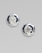 From the Silver Rain Collection. Fiery, faceted diamonds are bezel set in sterling silver for extraordinary sparkle.Diamonds, .50 tcw Sterling silver Post back Imported