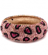 HOT HOT HOT Pink HUGE Leopard Pave Swarovski Crystal & Rhinestone BLING Hinged Metal Bangle Bracelet by Jersey Bling handmade HOT HOT HOT Pink HUGE Leopard Pave Swarovski Crystal & Rhinestone BLING Hinged Metal Bangle Bracelet by Jersey Bling handmade