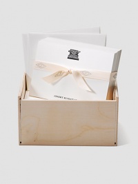 EXCLUSIVELY AT SAKS. Original Charles Fradin typewriter illustrations are letterpressed on cotton card stock to add a decidedly old-fashioned touch to your next thoughtful note. Gold-stamped wood box includes 50 cards & matching envelopes Cards: 6½W X 4¾H Made in USA FOR PERSONALIZATIONSelect a quantity, then scroll down and click on PERSONALIZE & ADD TO BAG to choose and preview your personalization options. Please allow 3 weeks for delivery. EXCLUSIVELY AT SAKS. Original Charles Fradin typewriter illustrations are letterpressed on cotton card stock to add a decidedly old-fashioned touch to your next thoughtful note. Gold-stamped wood box includes 50 cards & matching envelopes Cards: 6½W X 4¾H Made in USA FOR PERSONALIZATIONSelect a quantity, then scroll down and click on PERSONALIZE & ADD TO BAG to choose and preview your personalization options. Please allow 3 weeks for delivery.