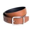 Johnston Reversable Genuine Leather Belt by Fossil in Brown, Size: 42