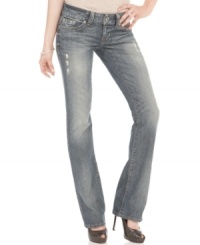 Lightly destroyed jeans from GUESS? give your wardrobe just a little bit of edge. Pair with a fitted tee for a seasonless look. Lightly destroyed jeans from GUESS? give your wardrobe just a little bit of edge. Pair with a fitted tee for a seasonless look.