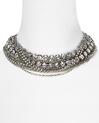 Don't settle for a single strand. ABS by Allen Schwartz's torsade necklace ups the glamour factor with chains and rhinstones. Clasp on the collar and captivate at cocktail hour. Don't settle for a single strand. ABS by Allen Schwartz's torsade necklace ups the glamour factor with chains and rhinstones. Clasp on the collar and captivate at cocktail hour.