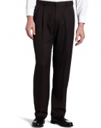 Haggar Men's Crowsfoot Subtle Texture Fancy Pleat Front Dress Pant