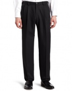 Haggar Men's Cool 18 Melange Herringbone Pleat Front Pant