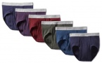 Hanes Men's 6 Pack Mid-Rise Brief