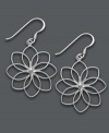 Dainty by design. This breezy, Unwritten style features overlapping petals in a chic, floral shape. Crafted in sterling silver. Approximate drop: 1-1/2 inches.