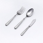 Kate Spade and Lenox join together to bring ease, elegance and understated wit to the table. Todd Hill flatware features a hollowed handle, offering a unique sense of style.