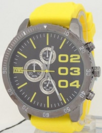 Mark Naimer Chronograph -style Look XL Black Dial Men's watch DZ4216 Look With Yellow Rubber Band Mark Naimer Chronograph -style Look XL Black Dial Men's watch DZ4216 Look With Yellow Rubber Band