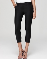 Update your all-essential LBP (little black pants) with Tibi's cropped skinny style. Perfect with flowing tunics and boldly printed tops. Update your all-essential LBP (little black pants) with Tibi's cropped skinny style. Perfect with flowing tunics and boldly printed tops.