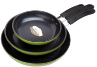 Ozeri ZP1-3P 3 Piece Green Earth Frying Pan Set with Textured Nonstick Ceramic Coating from Germany - 100% PTFE and PFOA Free Ozeri ZP1-3P 3 Piece Green Earth Frying Pan Set with Textured Nonstick Ceramic Coating from Germany - 100% PTFE and PFOA Free