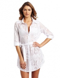 Calvin Klein Women's Burnout Coverup Shirt Calvin Klein Women's Burnout Coverup Shirt