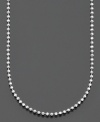 A jewelry collection classic. Bead chain necklace in 14k white gold. Approximate length: 16 inches + 2-inch extender.