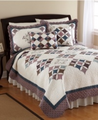 Offering an absolutely classic look for the bedroom, this Brita sham features sumptuous quilted details and lovely floral embellishments all in a pink, blue and white colorway. Finished with beautiful scalloped edges. Offering an absolutely classic look for the bedroom, this Brita sham features sumptuous quilted details and lovely floral embellishments all in a pink, blue and white colorway. Finished with beautiful scalloped edges.