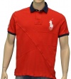 Polo Ralph Lauren Men's Big Pony Big & Tall Shirt Red