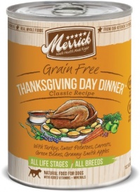 Merrick Thanksgiving Day Dinner Dog Food 13.2 oz (12 Count Case)