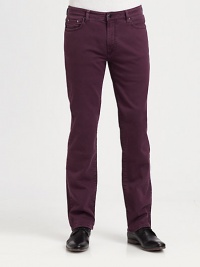 EXCLUSIVELY AT SAKS.COM A straight-leg style made from stretch Italian cotton with the Versace Collection Medusa embroidered on the back pocket.Button closureZip flyFive-pocket designIconic logo patch on back of waistInseam, about 3297% cotton/3% spandexMachine washImported of Italian fabric EXCLUSIVELY AT SAKS.COM A straight-leg style made from stretch Italian cotton with the Versace Collection Medusa embroidered on the back pocket.Button closureZip flyFive-pocket designIconic logo patch on back of waistInseam, about 3297% cotton/3% spandexMachine washImported of Italian fabric