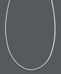 A classic snake chain with a little extra edge. Giani Bernini's subtle style features a squared edge in sterling silver. Approximate length: 30 inches. A classic snake chain with a little extra edge. Giani Bernini's subtle style features a squared edge in sterling silver. Approximate length: 30 inches.