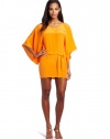 Twelfth St. by Cynthia Vincent Women's Mini Caftan Dress, Safety Orange, Medium