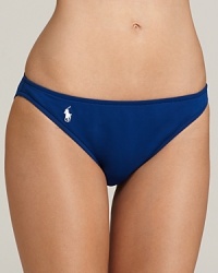 A lace-up detail at the back adds an alluring touch to this classic bikini bottom from Ralph Lauren Blue Label. A lace-up detail at the back adds an alluring touch to this classic bikini bottom from Ralph Lauren Blue Label.