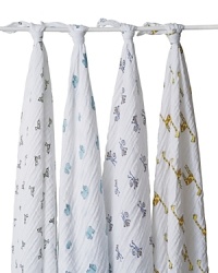 Make baby feel warm and secure with this set of so-soft swaddles constructed from lightweight cotton muslin to reduce the risk of overheating. Also great as a stroller drape, nursing cover or burp cloth. Make baby feel warm and secure with this set of so-soft swaddles constructed from lightweight cotton muslin to reduce the risk of overheating. Also great as a stroller drape, nursing cover or burp cloth.