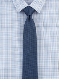 A two-tone distinct pattern defines this clean style of fine Italian silk. SilkDry cleanMade in Italy