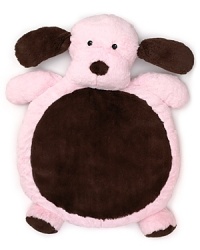 Plush and full of puppy love, this adorable blanket will warm and amuse your newborn baby. Plush and full of puppy love, this adorable blanket will warm and amuse your newborn baby.
