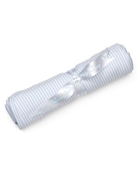 Arriving bundled and tied with a bow, this cuddly striped blanket is rendered in soft stripes and sateen trim. Arriving bundled and tied with a bow, this cuddly striped blanket is rendered in soft stripes and sateen trim.