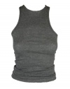 Assembly Womens Swim Ribbed Raw Edge Sleeveless Tank Top