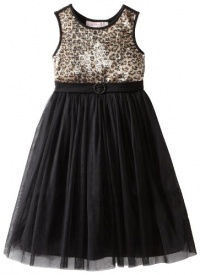 Bloome Girls 7-16 Cheetah Print Special Occasion Dress, Black, 10 Bloome Girls 7-16 Cheetah Print Special Occasion Dress, Black, 10